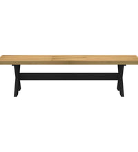 Esszimmerbank NOAIN X-Form-Beine 180x40x45 cm Massivholz Kiefer