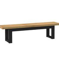 Esszimmerbank NOAIN U-Form-Beine 180x40x45 cm Massivholz Kiefer