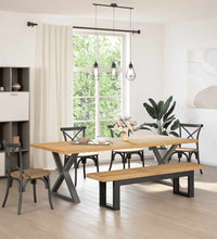Esszimmerbank NOAIN U-Form-Beine 180x40x45 cm Massivholz Kiefer