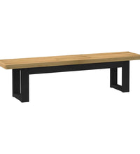 Esszimmerbank NOAIN U-Form-Beine 180x40x45 cm Massivholz Kiefer