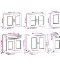 7-tlg. Küchenschrank-Set Kalmar Weiß Holzwerkstoff