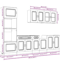 7-tlg. Küchenschrank-Set Kalmar Altholz-Optik Holzwerkstoff