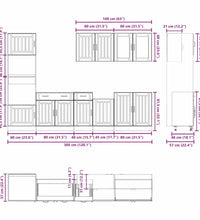 7-tlg. Küchenschrank-Set Kalmar Weiß Holzwerkstoff