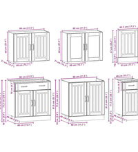 7-tlg. Küchenschrank-Set Kalmar Weiß Holzwerkstoff