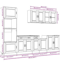 7-tlg. Küchenschrank-Set Kalmar Weiß Holzwerkstoff