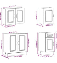 7-tlg. Küchenschrank-Set Kalmar Weiß Holzwerkstoff