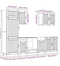 7-tlg. Küchenschrank-Set Kalmar Weiß Holzwerkstoff