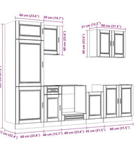7-tlg. Küchenschrank-Set Kalmar Weiß Holzwerkstoff