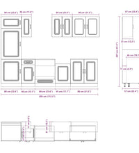 8-tlg. Küchenschrank-Set Kalmar Weiß Holzwerkstoff