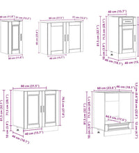 8-tlg. Küchenschrank-Set Kalmar Weiß Holzwerkstoff