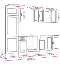 8-tlg. Küchenschrank-Set Kalmar Weiß Holzwerkstoff