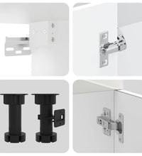 4-tlg. Küchenschrank-Set Kalmar Hochglanz-Weiß Holzwerkstoff