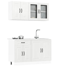 4-tlg. Küchenschrank-Set Kalmar Hochglanz-Weiß Holzwerkstoff