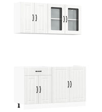 4-tlg. Küchenschrank-Set Kalmar Hochglanz-Weiß Holzwerkstoff