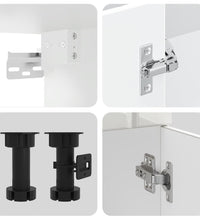 4-tlg. Küchenschrank-Set Kalmar Hochglanz-Weiß Holzwerkstoff