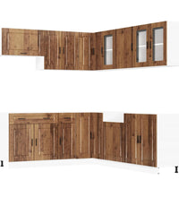 11-tlg. Küchenschrank-Set Porto Altholz-Optik Holzwerkstoff
