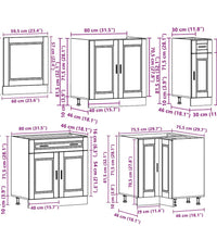 11-tlg. Küchenschrank-Set Porto Altholz-Optik Holzwerkstoff