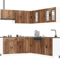 11-tlg. Küchenschrank-Set Porto Altholz-Optik Holzwerkstoff