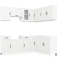 11-tlg. Küchenschrank-Set Kalmar Weiß Holzwerkstoff