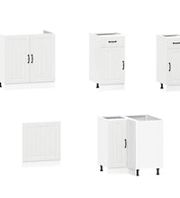 11-tlg. Küchenschrank-Set Kalmar Weiß Holzwerkstoff