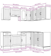 11-tlg. Küchenschrank-Set Kalmar Weiß Holzwerkstoff