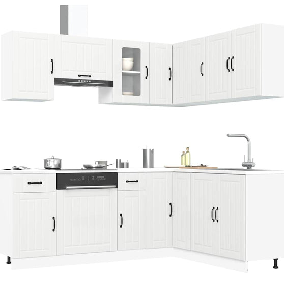 11-tlg. Küchenschrank-Set Kalmar Weiß Holzwerkstoff