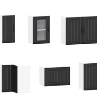 11-tlg. Küchenschrank-Set Kalmar Schwarz Holzwerkstoff