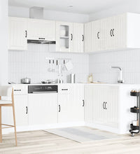 11-tlg. Küchenschrank-Set Kalmar Hochglanz-Weiß Holzwerkstoff