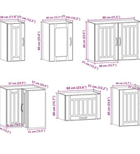 11-tlg. Küchenschrank-Set Kalmar Hochglanz-Weiß Holzwerkstoff
