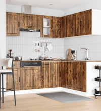 11-tlg. Küchenschrank-Set Kalmar Räuchereiche Holzwerkstoff