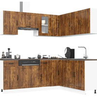 11-tlg. Küchenschrank-Set Kalmar Räuchereiche Holzwerkstoff