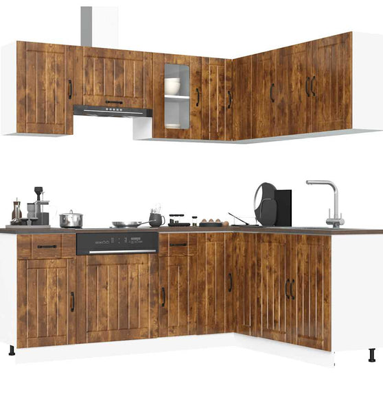 11-tlg. Küchenschrank-Set Kalmar Räuchereiche Holzwerkstoff