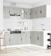 11-tlg. Küchenschrank-Set Kalmar Grau Sonoma Holzwerkstoff