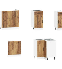 11-tlg. Küchenschrank-Set Kalmar Altholz-Optik Holzwerkstoff