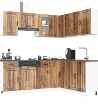 11-tlg. Küchenschrank-Set Kalmar Altholz-Optik Holzwerkstoff