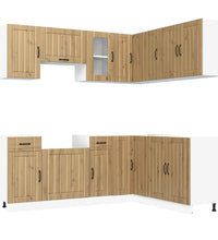 11-tlg. Küchenschrank-Set Kalmar Artisan-Eiche Holzwerkstoff