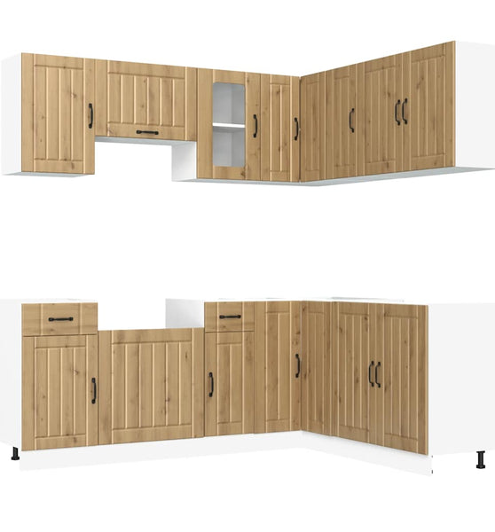 11-tlg. Küchenschrank-Set Kalmar Artisan-Eiche Holzwerkstoff