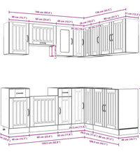 11-tlg. Küchenschrank-Set Kalmar Artisan-Eiche Holzwerkstoff