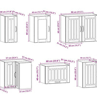 11-tlg. Küchenschrank-Set Kalmar Artisan-Eiche Holzwerkstoff