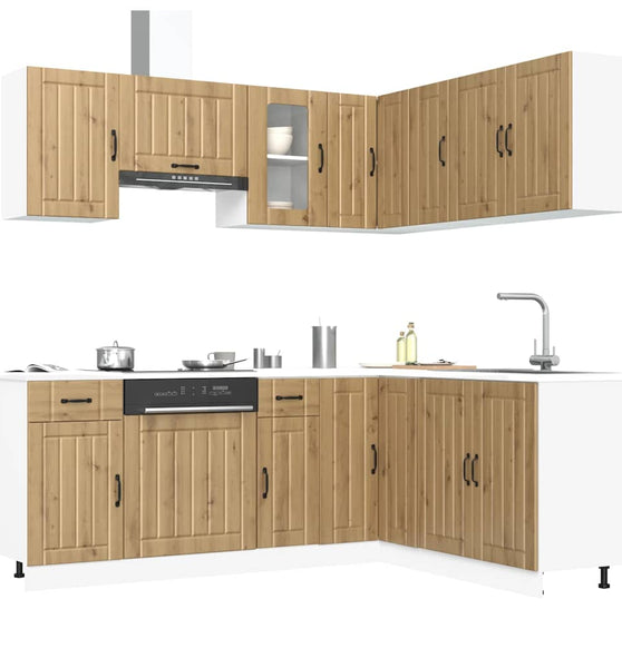 11-tlg. Küchenschrank-Set Kalmar Artisan-Eiche Holzwerkstoff