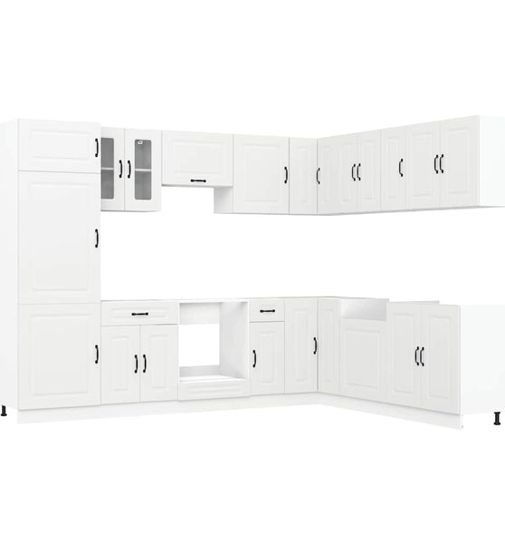 14-tlg. Küchenschrank-Set Kalmar Weiß Holzwerkstoff