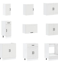 14-tlg. Küchenschrank-Set Kalmar Weiß Holzwerkstoff