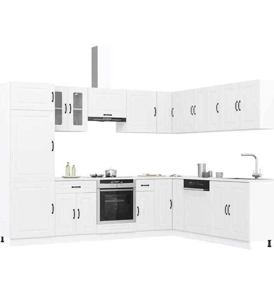 14-tlg. Küchenschrank-Set Kalmar Weiß Holzwerkstoff