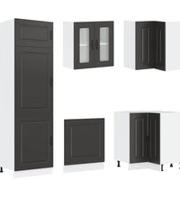 14-tlg. Küchenschrank-Set Kalmar Schwarz Holzwerkstoff