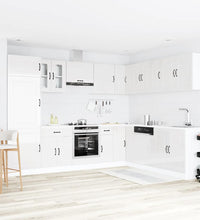 14-tlg. Küchenschrank-Set Kalmar Hochglanz-Weiß Holzwerkstoff