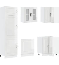 14-tlg. Küchenschrank-Set Kalmar Hochglanz-Weiß Holzwerkstoff