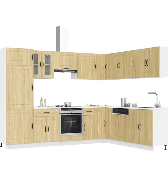 14-tlg. Küchenschrank-Set Kalmar Sonoma-Eiche Holzwerkstoff