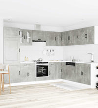 14-tlg. Küchenschrank-Set Kalmar Betongrau Holzwerkstoff