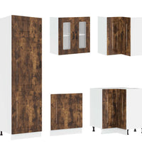 14-tlg. Küchenschrank-Set Kalmar Räuchereiche Holzwerkstoff