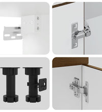 14-tlg. Küchenschrank-Set Braun Eichen-Optik Holzwerkstoff